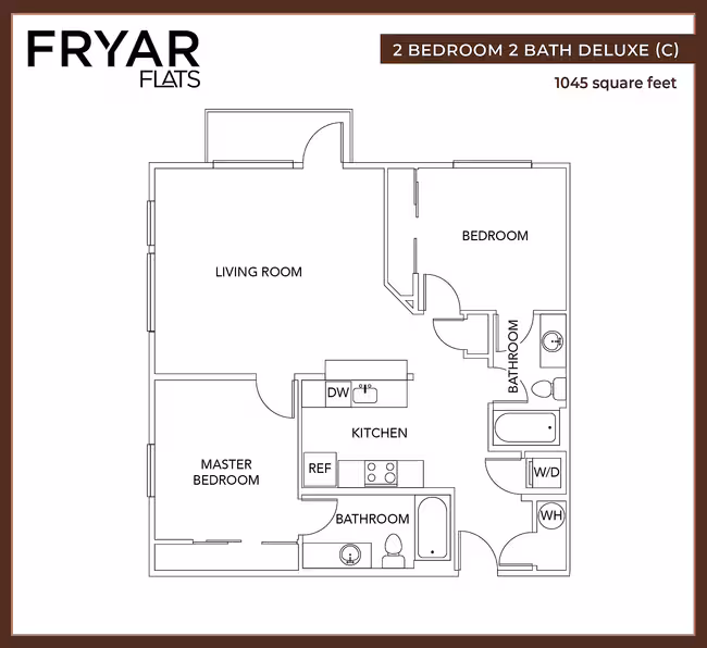 2 Bedroom 2 Bath Deluxe (C) 403 floor plan